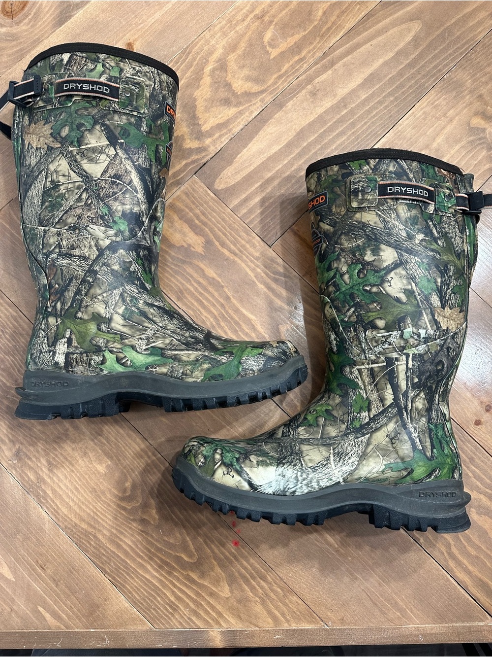 DRYSHOD Men's Camo Waterproof Hunting Boots - Green Camo 11/11.5